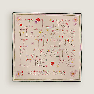 I Like Flowers scarf 70 - Pink | Hermès Finland